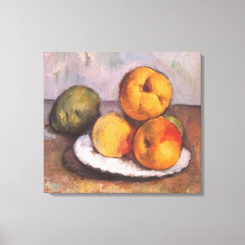 Still Life Quince Apples Pears by Paul Cezanne Canvas Print