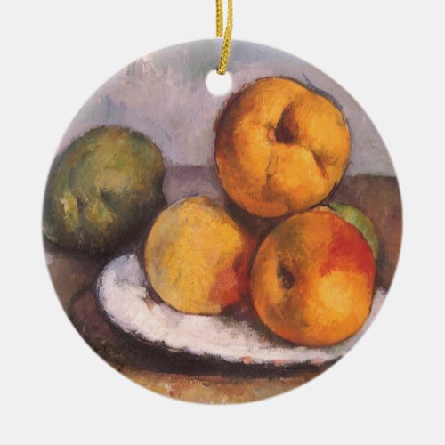 Still Life Quince Apples Pears by Paul Cezanne Ceramic Ornament
