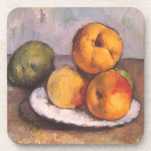 Still Life Quince Apples Pears by Paul Cezanne Coaster