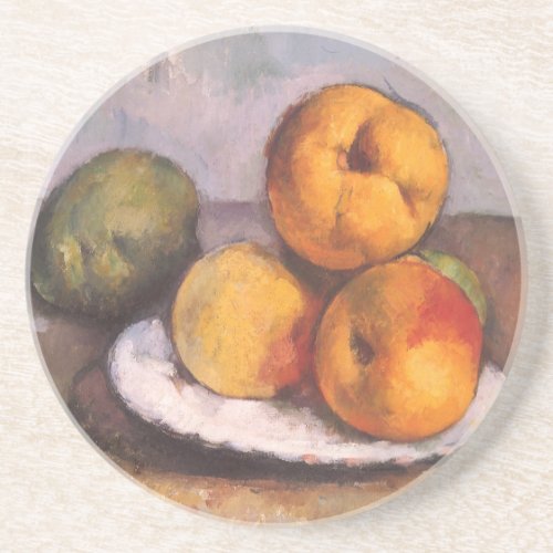 Still Life Quince Apples Pears by Paul Cezanne Coaster