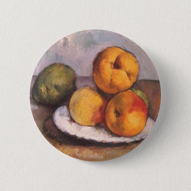Still Life Quince, Apples, Pears by Paul Cezanne Pinback Button (Front)