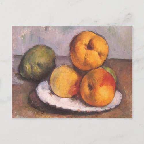 Still Life Quince Apples Pears by Paul Cezanne Postcard