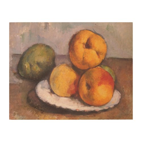 Still Life Quince Apples Pears by Paul Cezanne Wood Wall Art