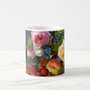 Still Life Roses and Strawberries by Otto Ottesen Coffee Mug