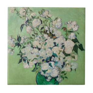Still Life Roses in a Vase by Vincent van Gogh Ceramic Tile
