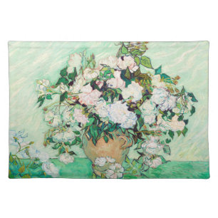 Still Life Roses in a Vase by Vincent van Gogh Cloth Placemat