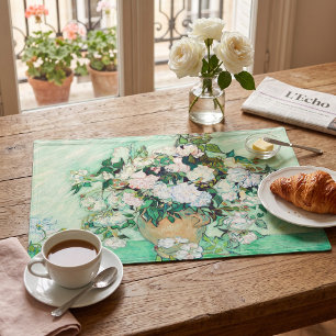 Still Life Roses in a Vase by Vincent van Gogh Cloth Placemat