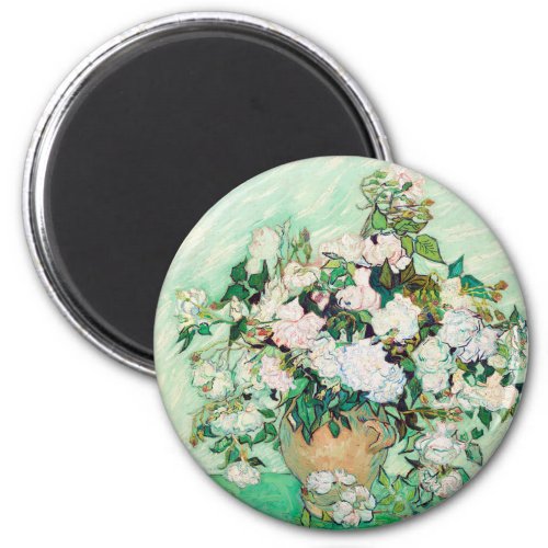 Still Life Roses in a Vase by Vincent van Gogh Magnet