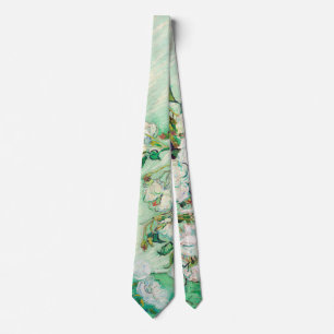 Still Life Roses in a Vase by Vincent van Gogh Neck Tie