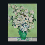 Still Life Roses in a Vase by Vincent van Gogh Postcard<br><div class="desc">Roses by Vincent van Gogh is a vintage fine art post impressionism still life floral painting. This design features beautiful blooming pale pink garden roses in a green vase. About the artist: Vincent Willem van Gogh (1853 -1890) was one of the most famous Post Impressionist painters of his era. His...</div>