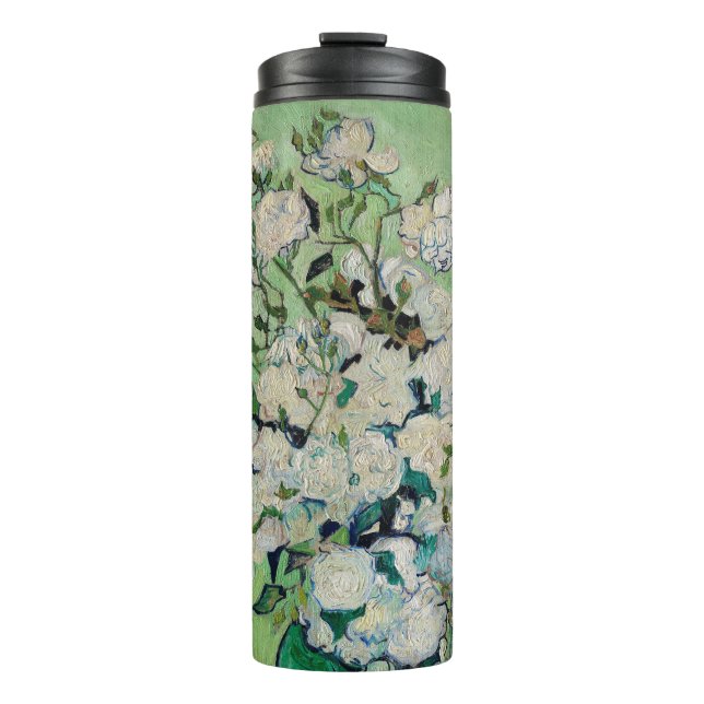Still Life Roses in a Vase by Vincent van Gogh Thermal Tumbler (Front)