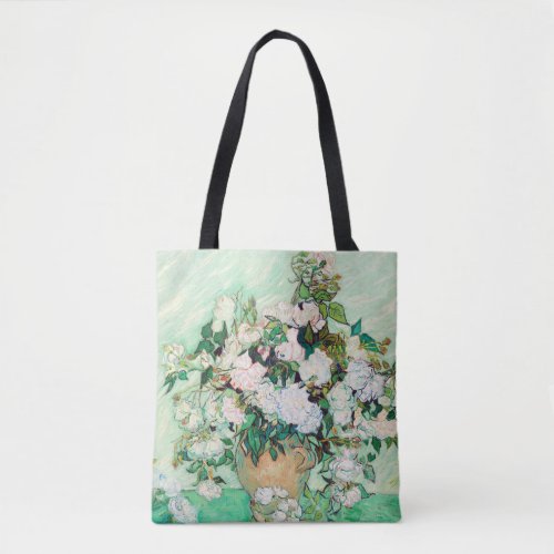 Still Life Roses in a Vase by Vincent van Gogh Tote Bag