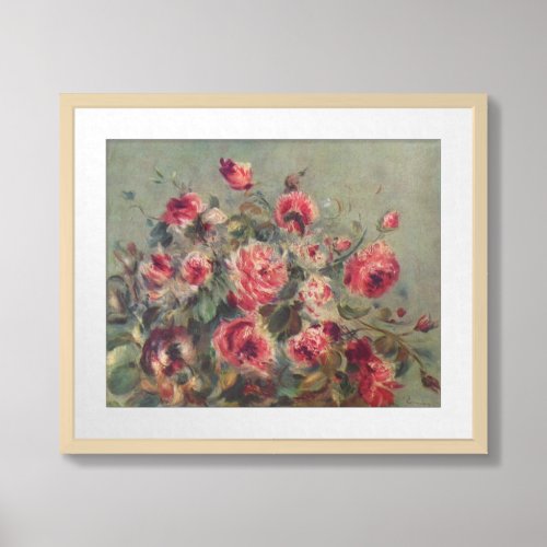 Still Life Roses of Vargemont  Renoir Framed Art