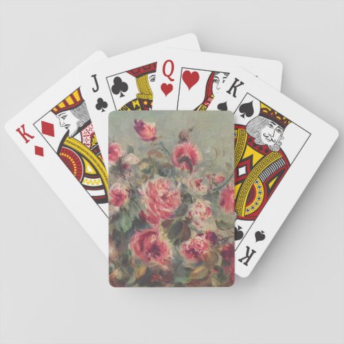 Still Life Roses of Vargemont  Renoir Poker Cards