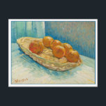 Still Life Six Oranges by van Gogh Postcard<br><div class="desc">This oil painting is “Still Life with Six Oranges in a Basket” done in 1888 by Dutch post-impressionist artist Vincent van Gogh (1853-1890). It is our Fine Art Series no. 62.</div>