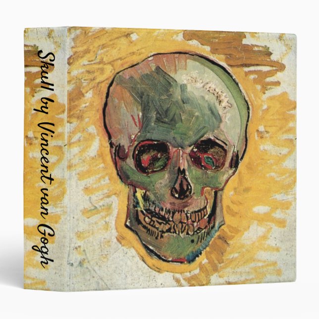 Still Life Skull by Vincent van Gogh 3 Ring Binder (Front/Spine)