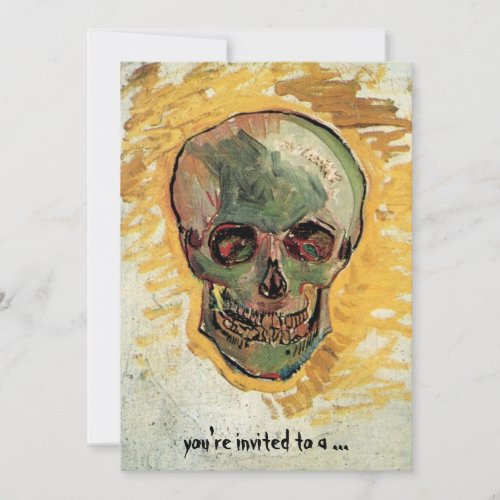 Still Life Skull by Vincent van Gogh Invitation