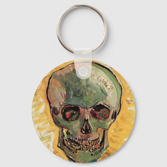 Still Life Skull by Vincent van Gogh Keychain (Front)