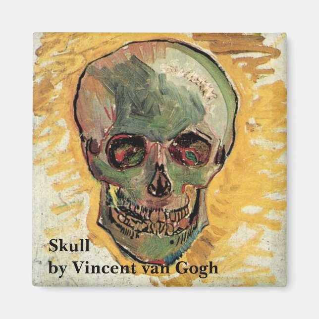 Still Life Skull by Vincent van Gogh Magnet (Front)