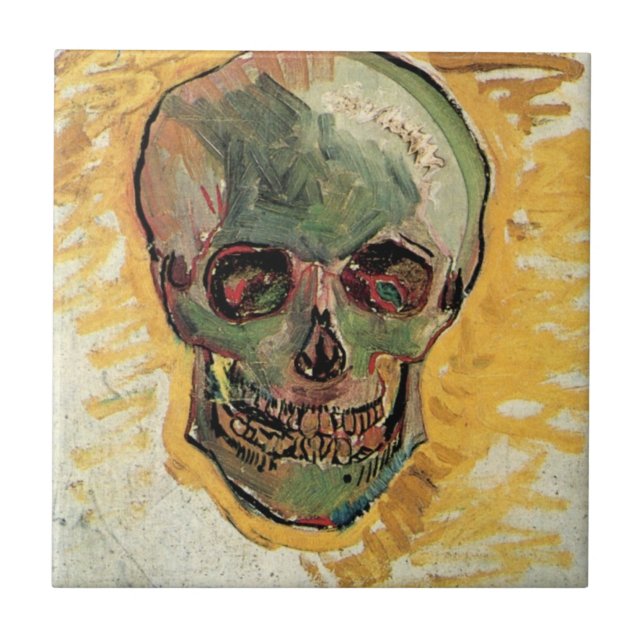 Still Life Skull by Vincent van Gogh Tile (Front)