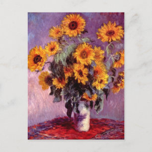 Still life: Sunflowers by Claude Monet Postcard
