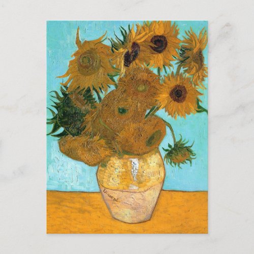 Still Life Sunflowers _ Vincent van Gogh Postcard