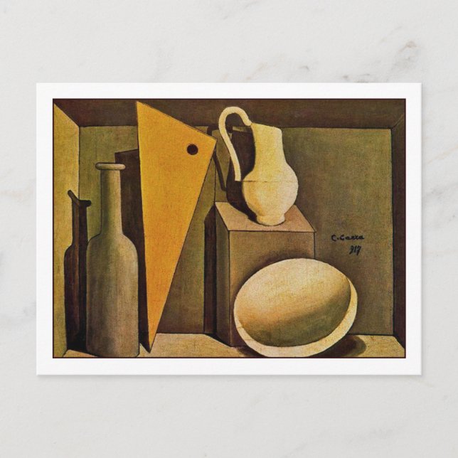 Still Life Team by Carlo Carra Fine Art Postcard (Front)