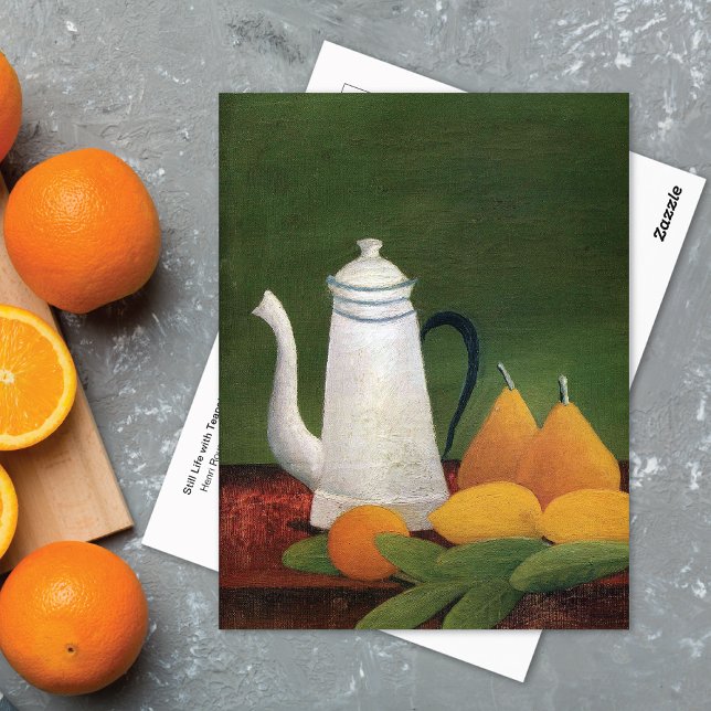Still Life Teapot Fruit Henri Rousseau Postcard (Creator Uploaded)