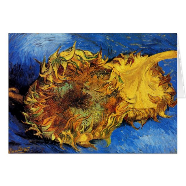 Still Life Two Cut Sunflowers by Vincent van Gogh (Front Horizontal)