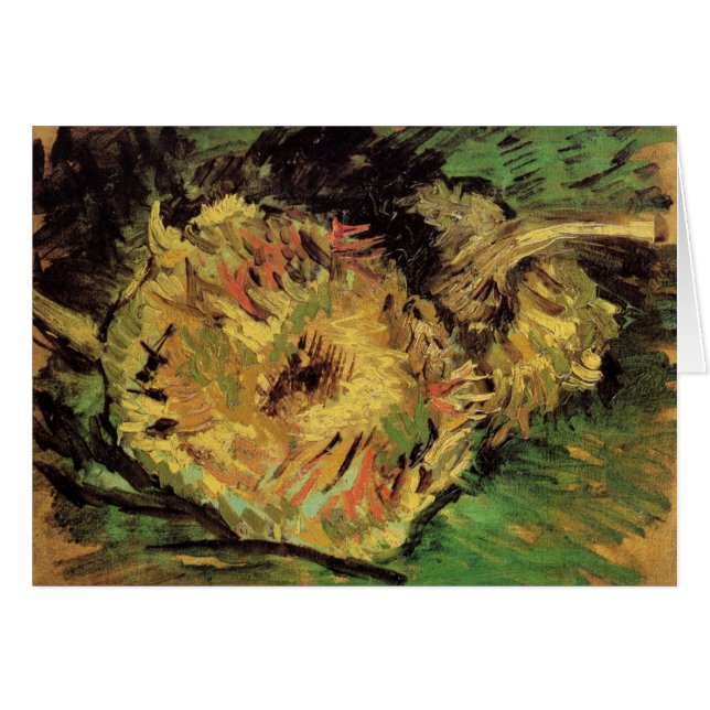 Still Life Two Cut Sunflowers by Vincent van Gogh (Front Horizontal)