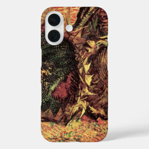 Still Life Two Cut Sunflowers by Vincent van Gogh iPhone 16 Case