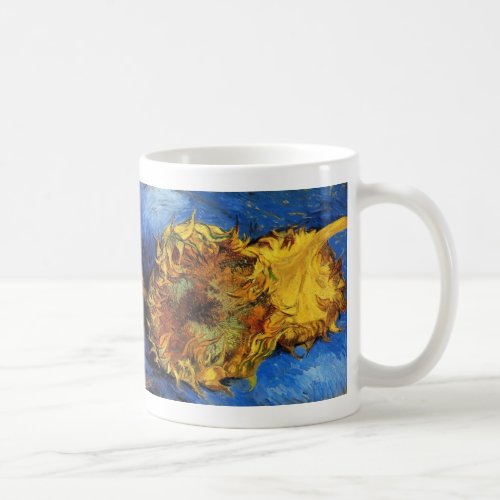 Still Life Two Cut Sunflowers by Vincent van Gogh Coffee Mug