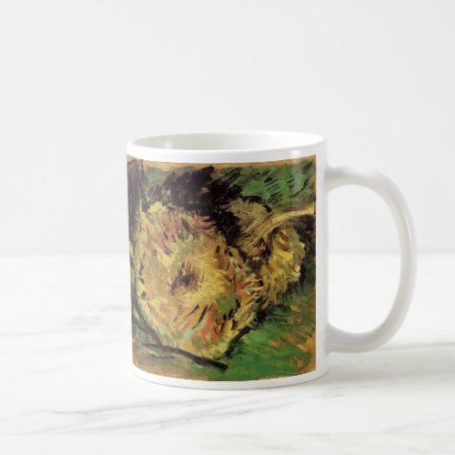 Still Life Two Cut Sunflowers by Vincent van Gogh Coffee Mug