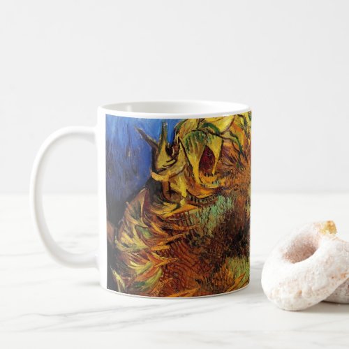 Still Life Two Cut Sunflowers by Vincent van Gogh Coffee Mug