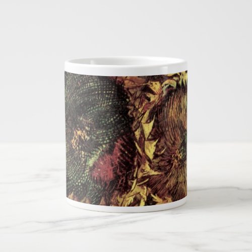 Still Life Two Cut Sunflowers by Vincent van Gogh Giant Coffee Mug