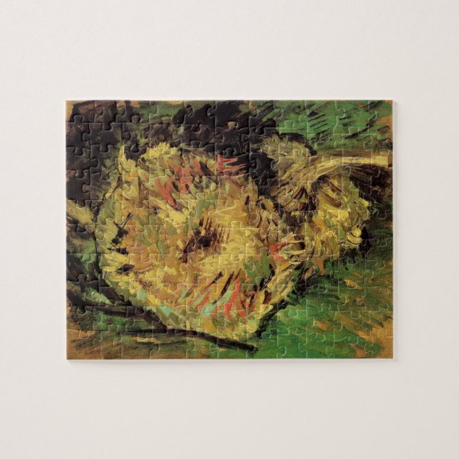 Still Life Two Cut Sunflowers by Vincent van Gogh Jigsaw Puzzle (Horizontal)