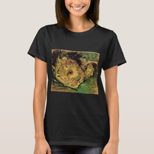 Still Life Two Cut Sunflowers by Vincent van Gogh T_Shirt