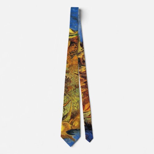 Still Life Two Cut Sunflowers by Vincent van Gogh Tie