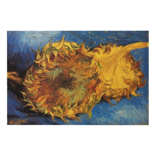 Still Life Two Cut Sunflowers by Vincent van Gogh Wood Wall Decor