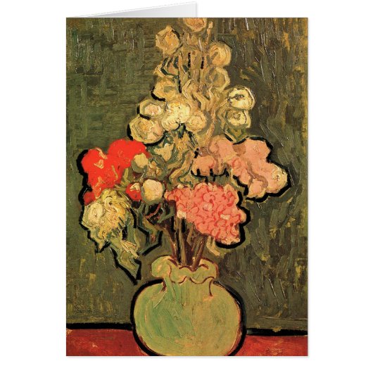 Still Life Vase Rose-Mallows Van Gogh Fine Art (Front)