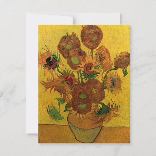 Still Life Vase w 15 Sunflowers Vincent van Gogh (Front)