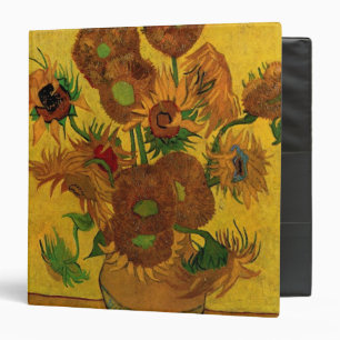 Still Life Vase w 15 Sunflowers Vincent van Gogh Binder
