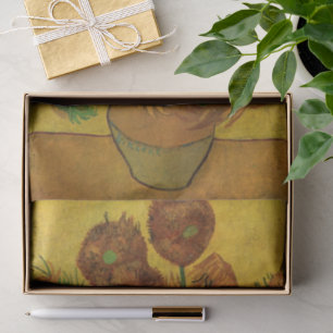 Still Life Vase w 15 Sunflowers Vincent van Gogh Tissue Paper