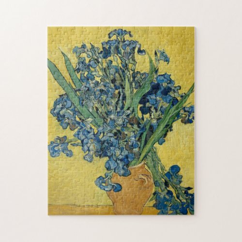 Still Life Vase w Irises   by Van Gogh Jigsaw Puzzle