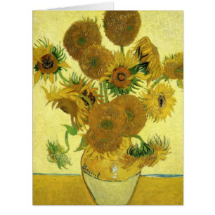 Still Life - Vase with 15 Sunflowers by van Gogh Cards