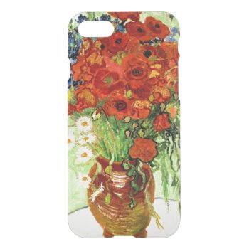 Still Life  Vase With Daisies And Poppies (1890) Iphone Se/8/7 Case by GalleryGreats at Zazzle