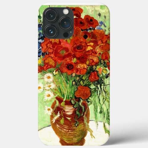 Still Life Vase with Daisies and Poppies Van Gogh iPhone 13 Pro Max Case