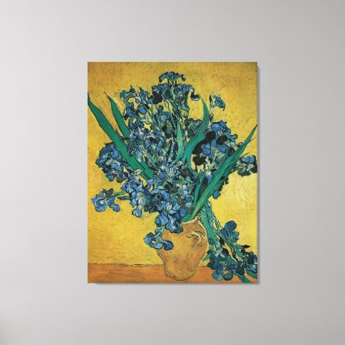 Still Life Vase with Irises by Vincent van Gogh Canvas Print