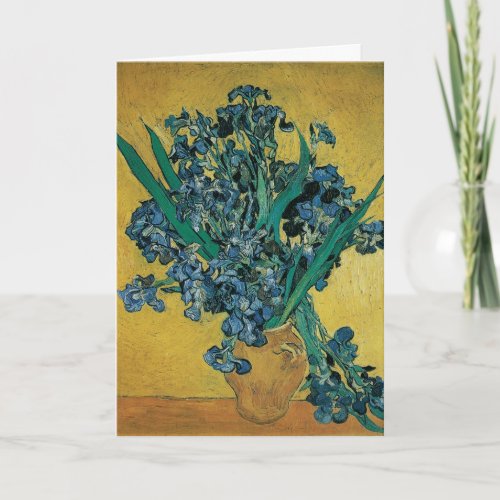 Still Life Vase with Irises by Vincent van Gogh Card