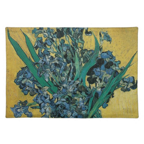 Still Life Vase with Irises by Vincent van Gogh Cloth Placemat